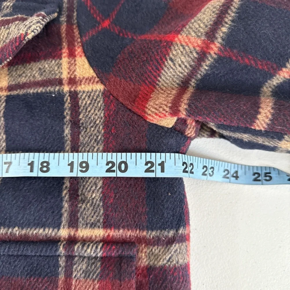 Banana Republic Jacket Men S Plaid Sherpa Collar‎ Button Up Cabincore